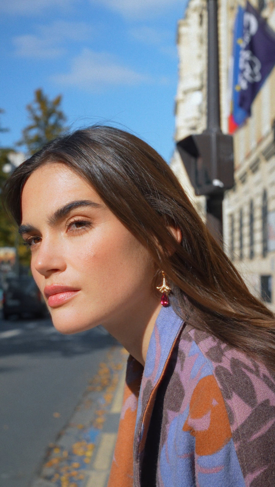 ローレンツ・ベーメル ルベライト、サファイア、ヘリオドール、ダイヤモンド ピアス イエローゴールド - Galerie Pénélope