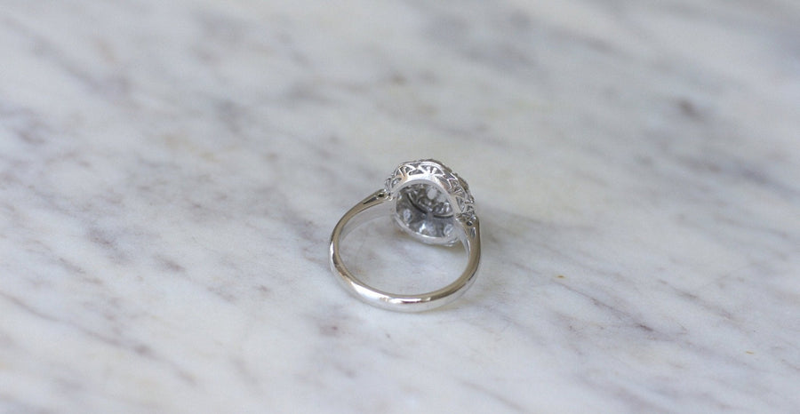 アールデコ マルグリット オーバル ダイヤモンド リング - Galerie Pénélope