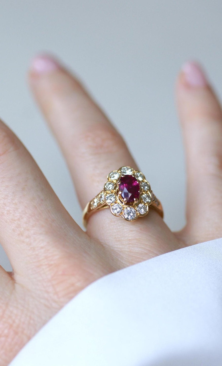 マルグリット オーバル ルビー ダイヤモンド リング - Galerie Pénélope