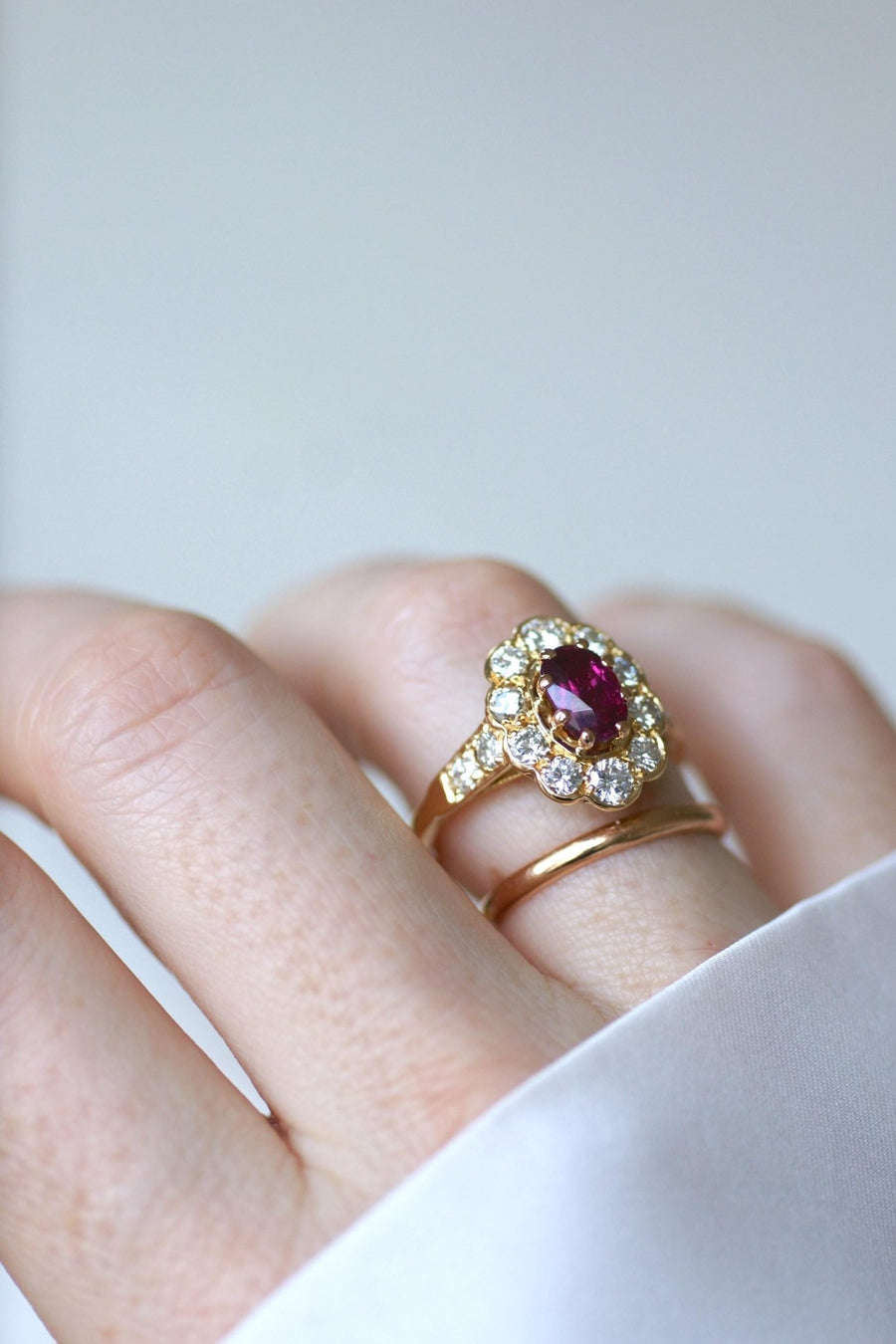 マルグリット オーバル ルビー ダイヤモンド リング - Galerie Pénélope