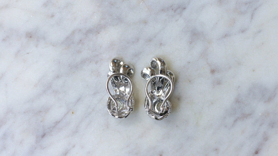 レトロ ダイヤモンド ピアス 1.55カラット - Galerie Pénélope