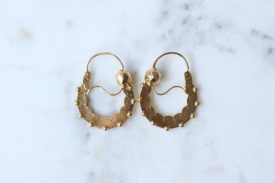 クレオール・サボヤール・ローズ＆イエローゴールド・イヤリング