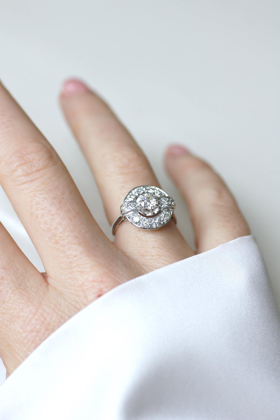 アールデコ・ターゲット・リング ダイヤモンド 1.05カラット ホワイトゴールド/プラチナ