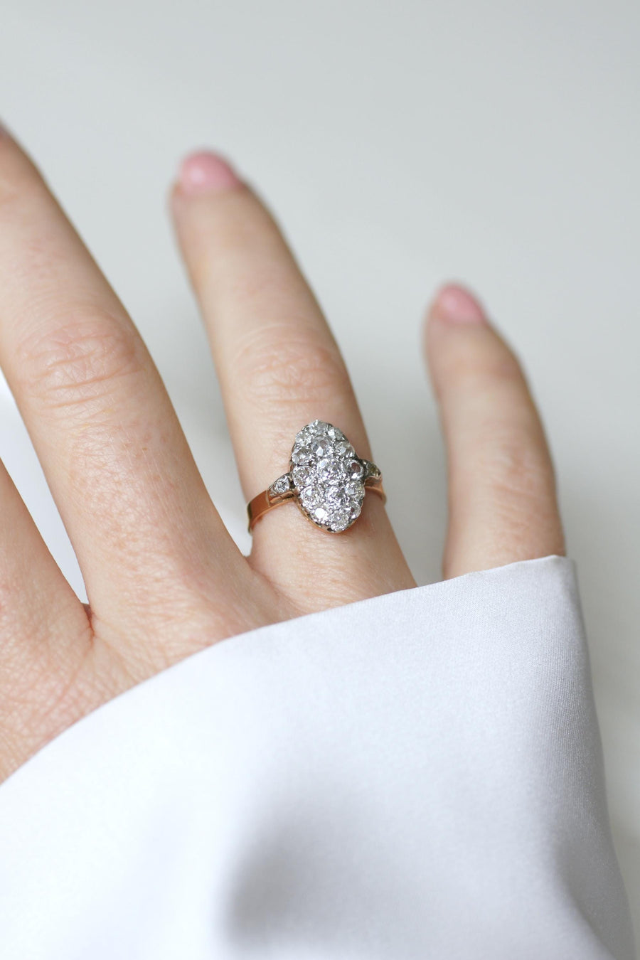 リング マーキーズ アンシャンテ ダイヤモンド 1,30カラット ピンクゴールド/プラチナ