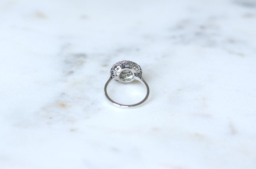 アールデコ・ダブル・エンタテインメント・ダイヤモンド・ターゲット・リング 0.60Ct ホワイトゴールド/プラチナ