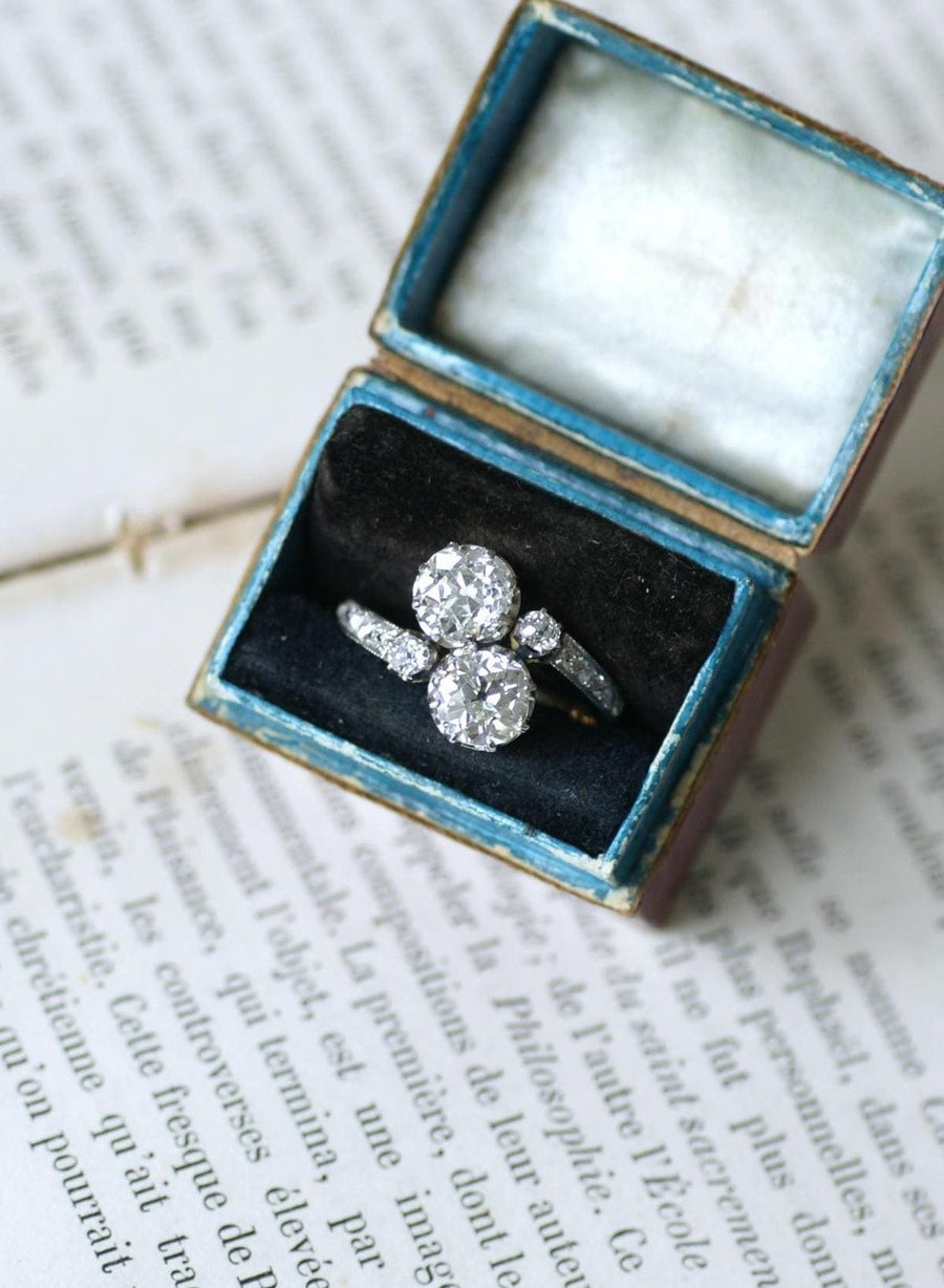 アンティーク トワ・エ・モワ リング ダイヤモンド 2.60カラット イエローゴールド/プラチナ