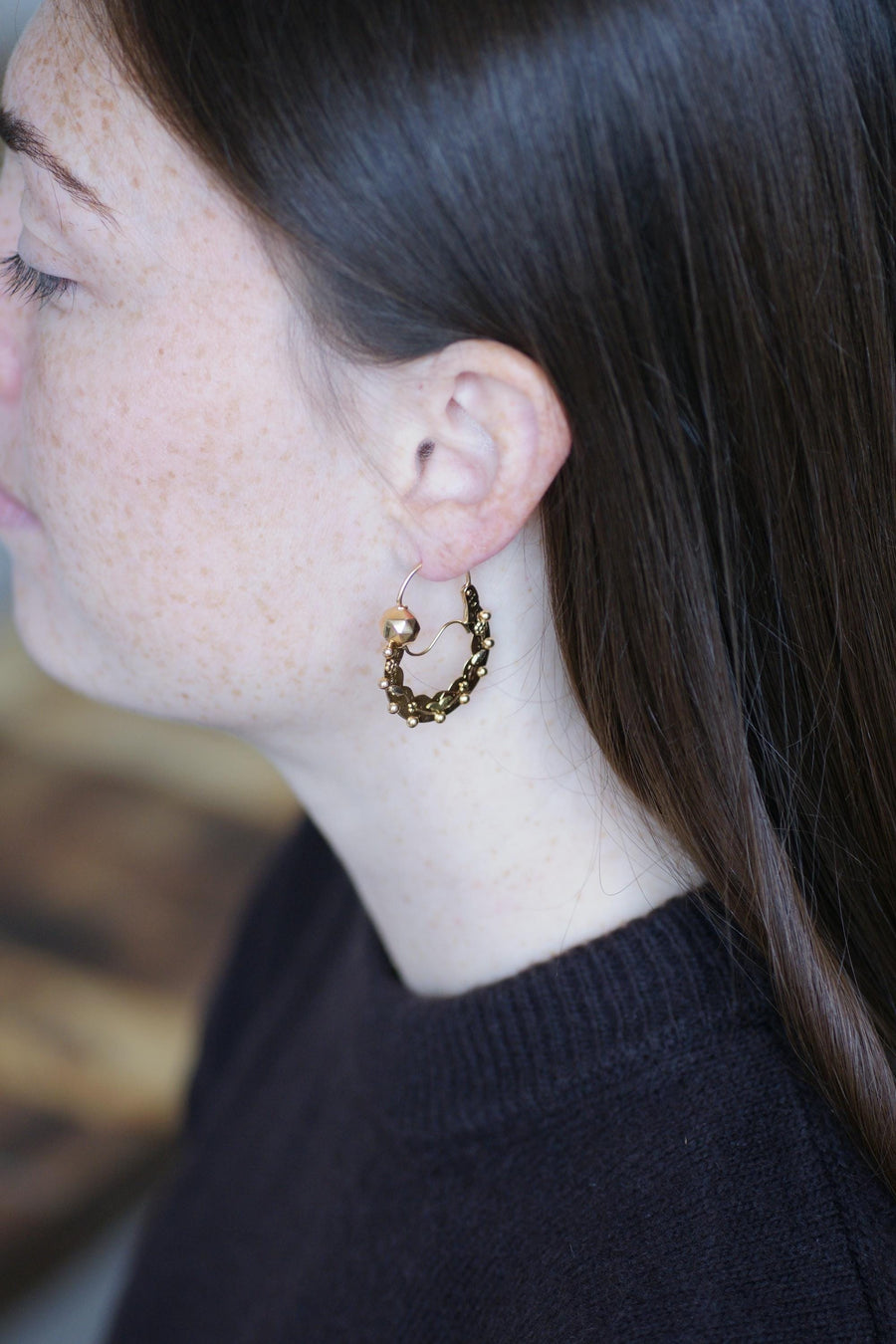 クレオール・サボヤール・ローズ＆イエローゴールド・イヤリング