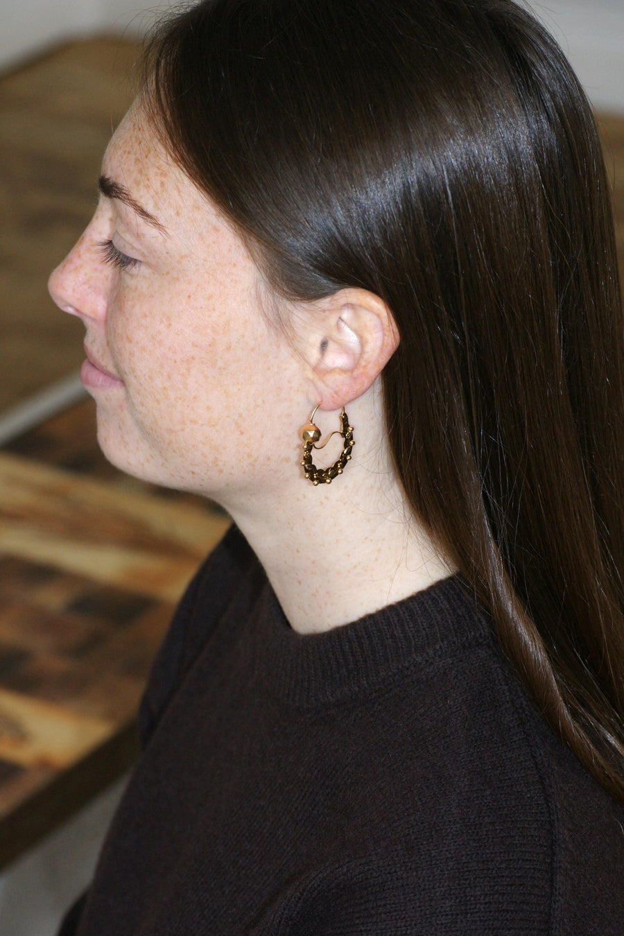 クレオール・サボヤール・ローズ＆イエローゴールド・イヤリング