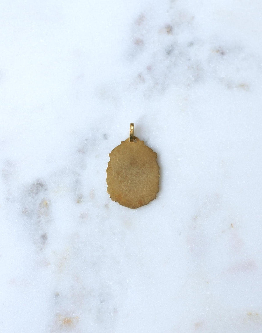 アンティーク・イエローゴールド・聖母マリア・ヴィルゴ・フィデリス・メダル