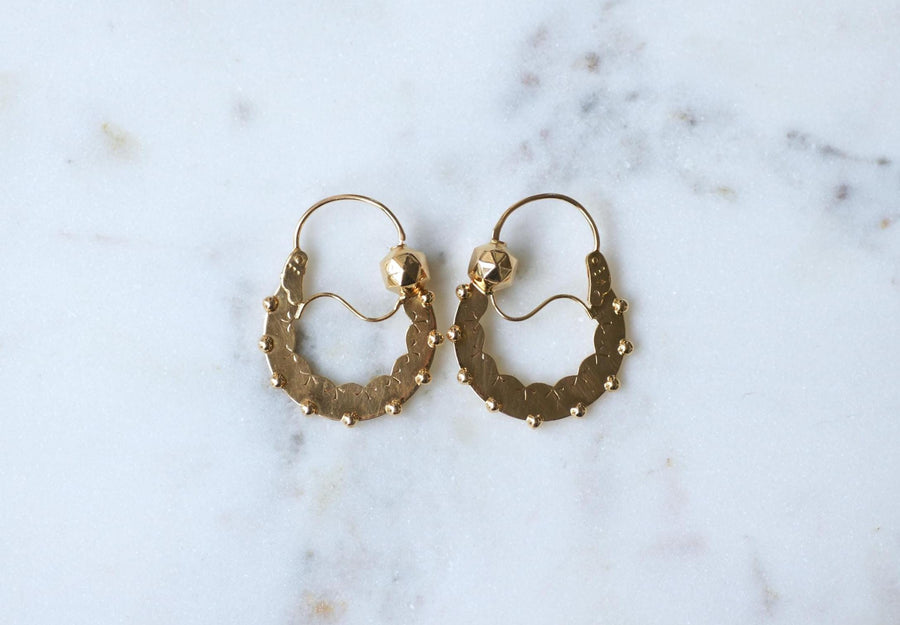 クレオール・サボヤール・ローズ＆イエローゴールド・イヤリング