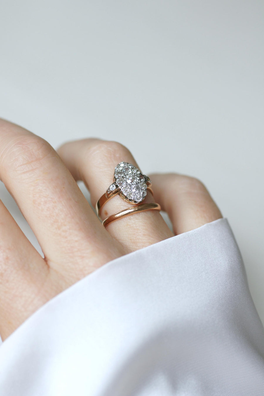 リング マーキーズ アンシャンテ ダイヤモンド 1,30カラット ピンクゴールド/プラチナ