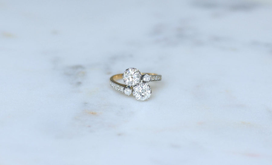 アンティーク トワ・エ・モワ リング ダイヤモンド 2.60カラット イエローゴールド/プラチナ