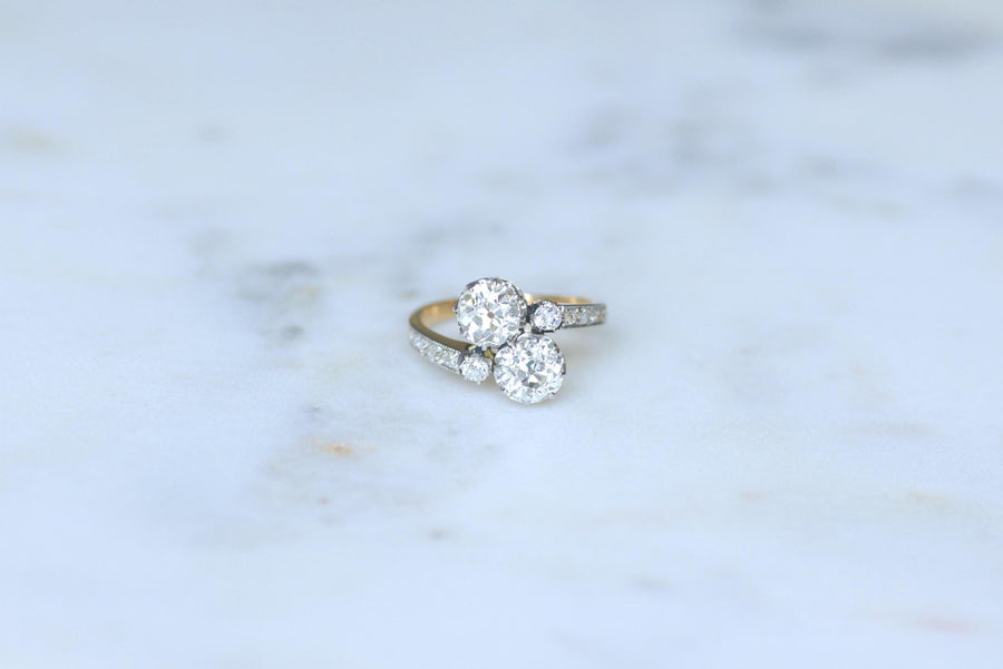 アンティーク トワ・エ・モワ リング ダイヤモンド 2.60カラット イエローゴールド/プラチナ