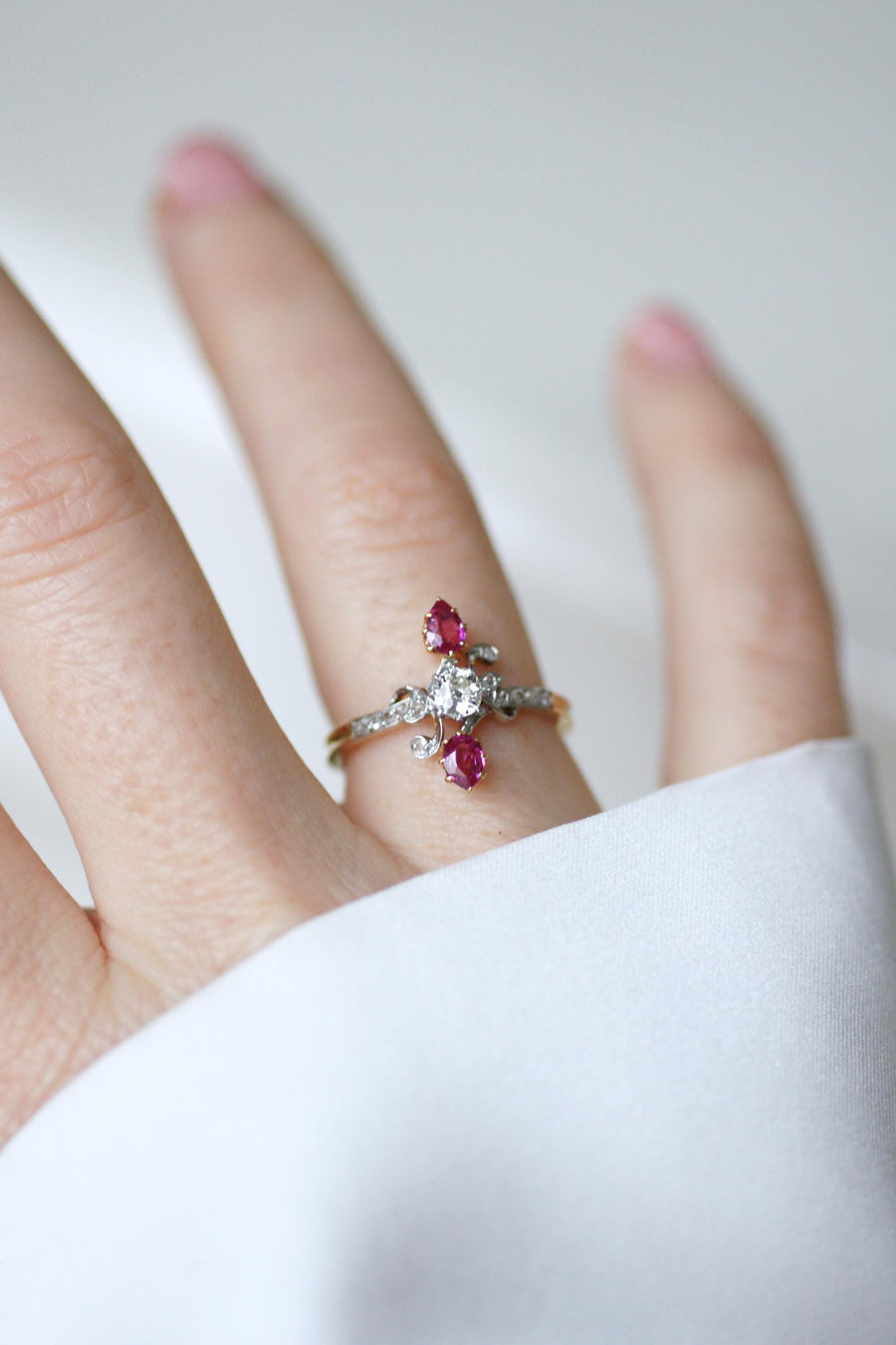 ベル・エポック ペアルビー ダイヤモンド イエローゴールド プラチナ リング