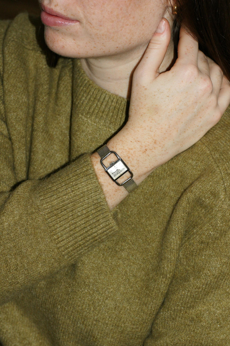 ジャガー・ルクルト・フォー・エルメス 70年代の女性用機械式スチールキャリパーウォッチ