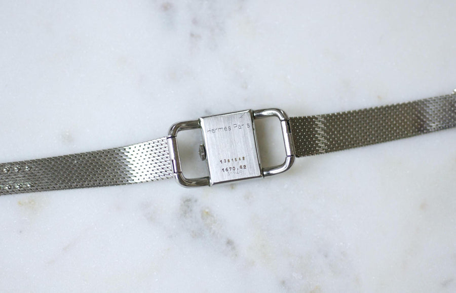 ジャガー・ルクルト・フォー・エルメス 70年代の女性用機械式スチールキャリパーウォッチ