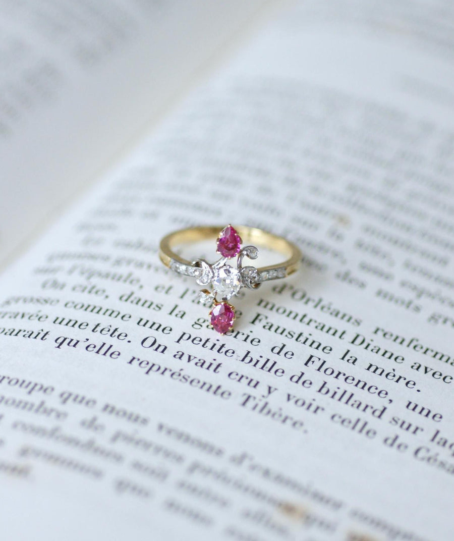 ベル・エポック ペアルビー ダイヤモンド イエローゴールド プラチナ リング