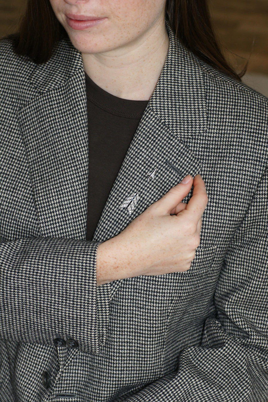 アールデコ ダイヤモンド アロー ブローチ ホワイトゴールド プラチナ