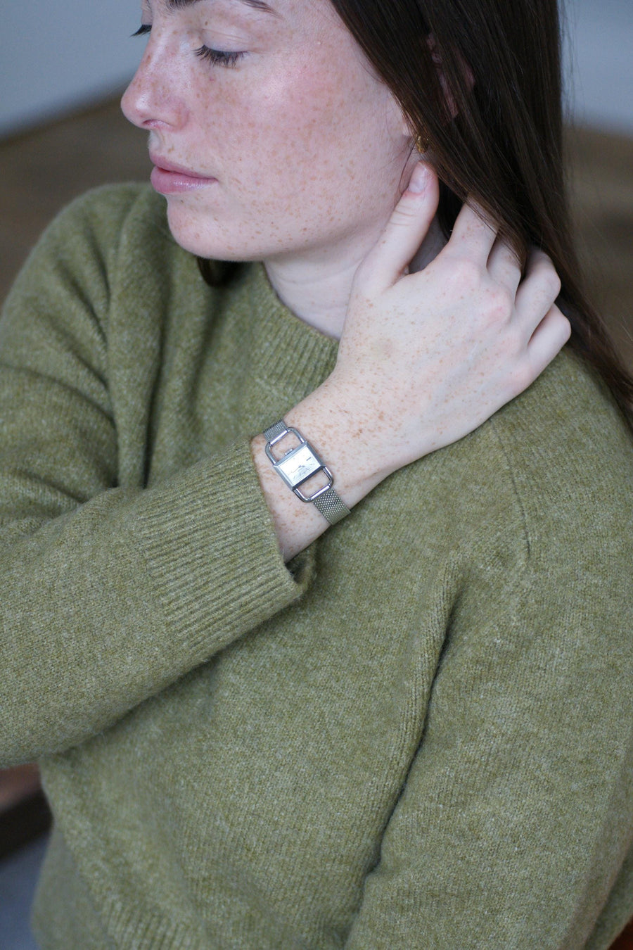 ジャガー・ルクルト・フォー・エルメス 70年代の女性用機械式スチールキャリパーウォッチ