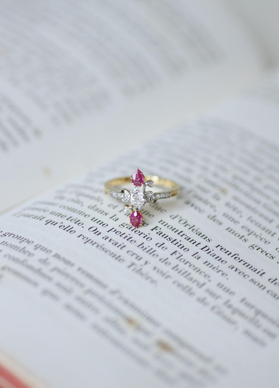 ベル・エポック ペアルビー ダイヤモンド イエローゴールド プラチナ リング