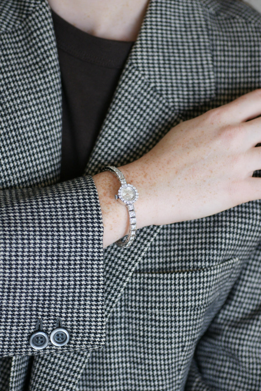 アストラル ダイヤモンド 5.70カラット ホワイトゴールド 60's レディース ブレスレット ウォッチ