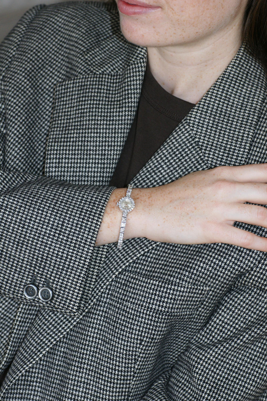 アストラル ダイヤモンド 5.70カラット ホワイトゴールド 60's レディース ブレスレット ウォッチ