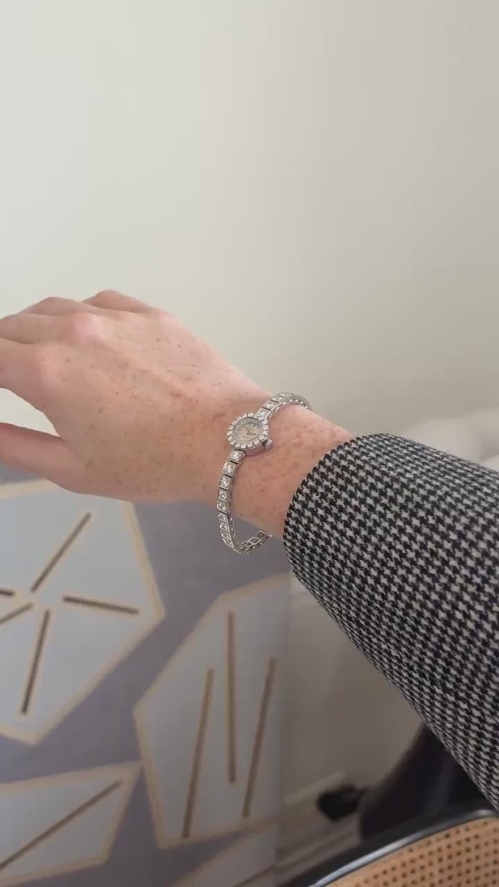 アストラル ダイヤモンド 5.70カラット ホワイトゴールド 60's レディース ブレスレット ウォッチ