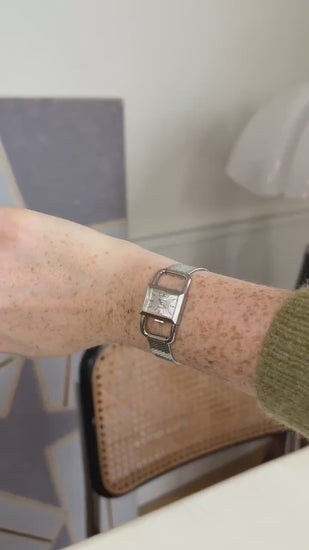 ジャガー・ルクルト・フォー・エルメス 70年代の女性用機械式スチールキャリパーウォッチ