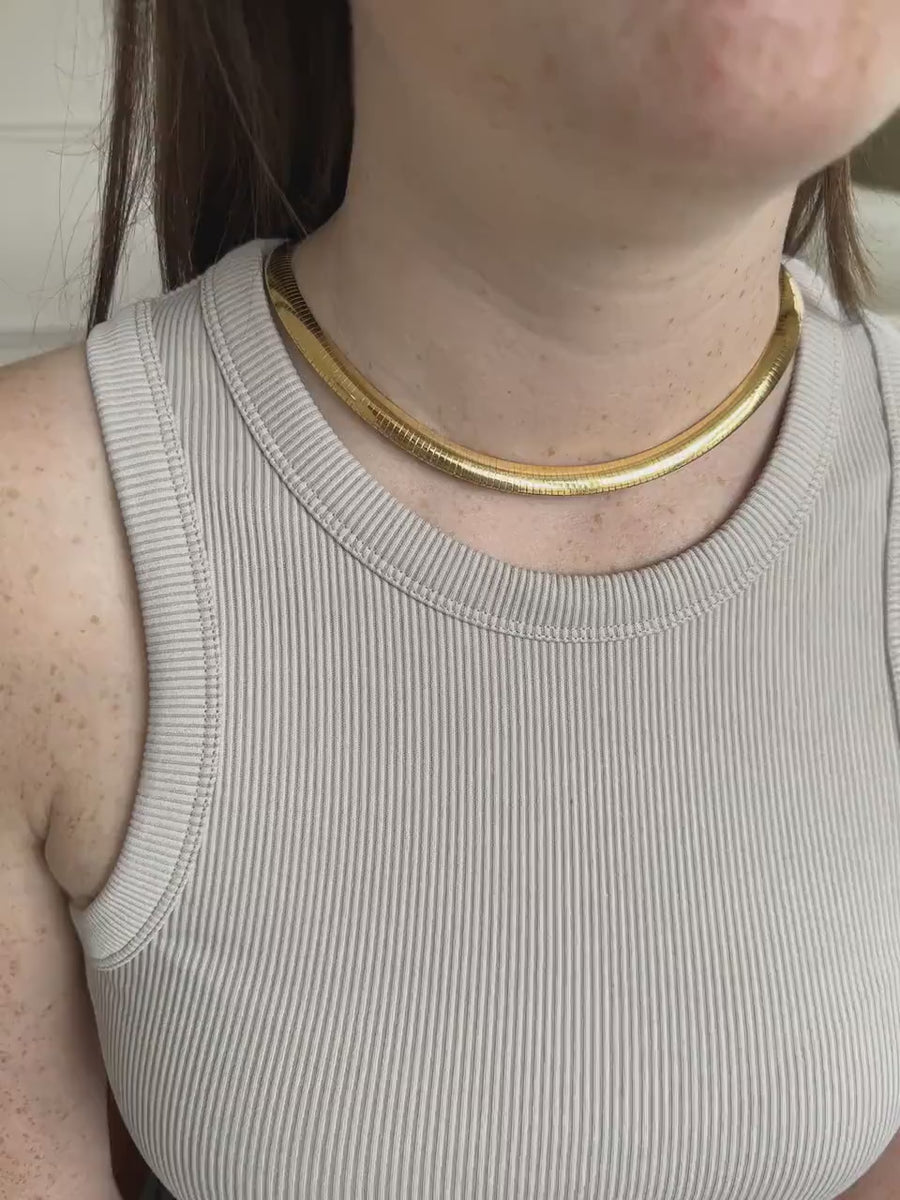 ヴィンテージオメガケーブルネックレス（イエローゴールド