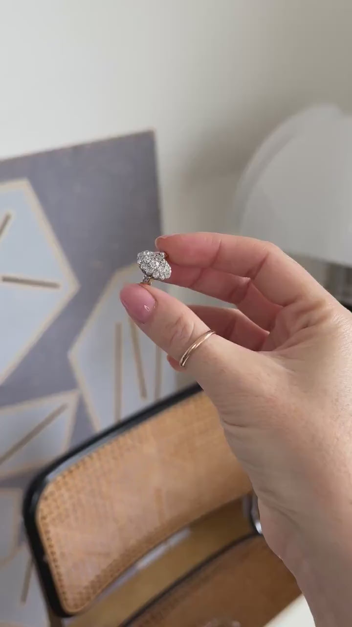 リング マーキーズ アンシャンテ ダイヤモンド 1,30カラット ピンクゴールド/プラチナ