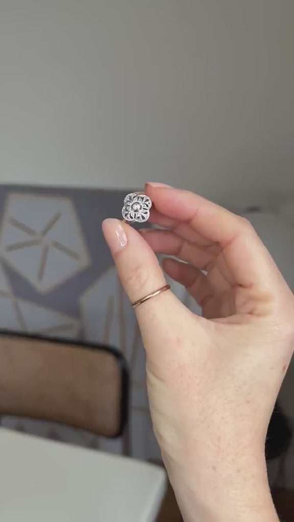 マルガリータ・ポリロブエ・ダイヤモンド・アールデコ・リング