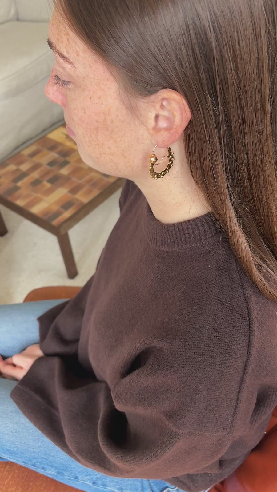 クレオール・サボヤール・ローズ＆イエローゴールド・イヤリング