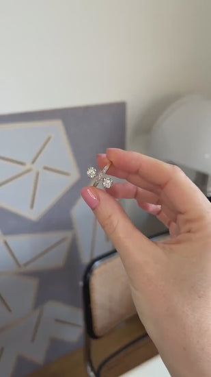 ベル・エポック様式のダイヤモンド付きアグレットリング（ゴールドとプラチナ製）