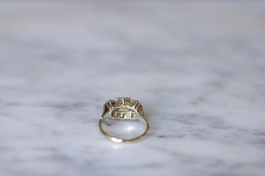 アールデコ調のプラチナとダイヤモンドのリング - Penelope Gallery