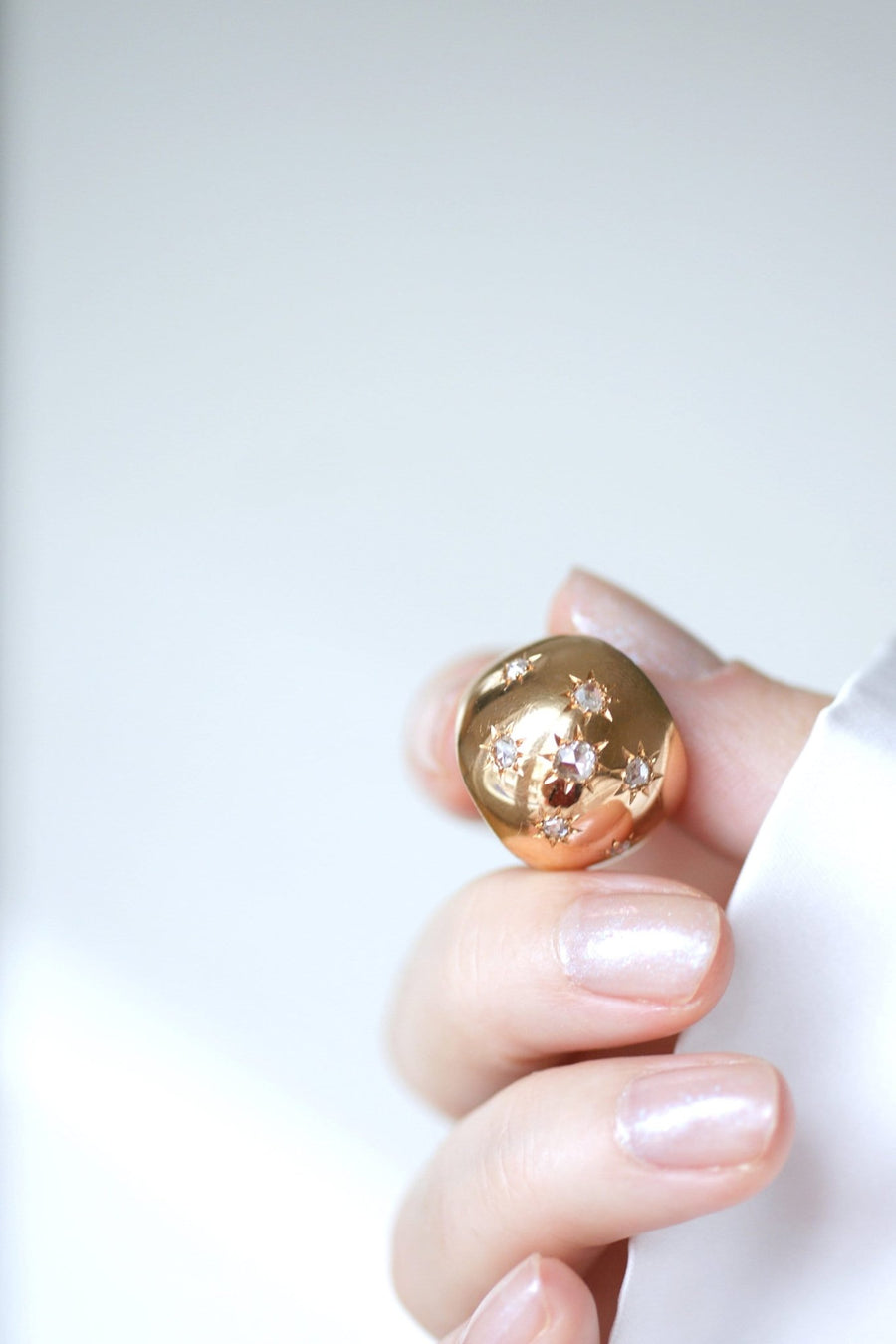 ピンクゴールドとダイヤモンドの星座リング - Galerie Pénélope