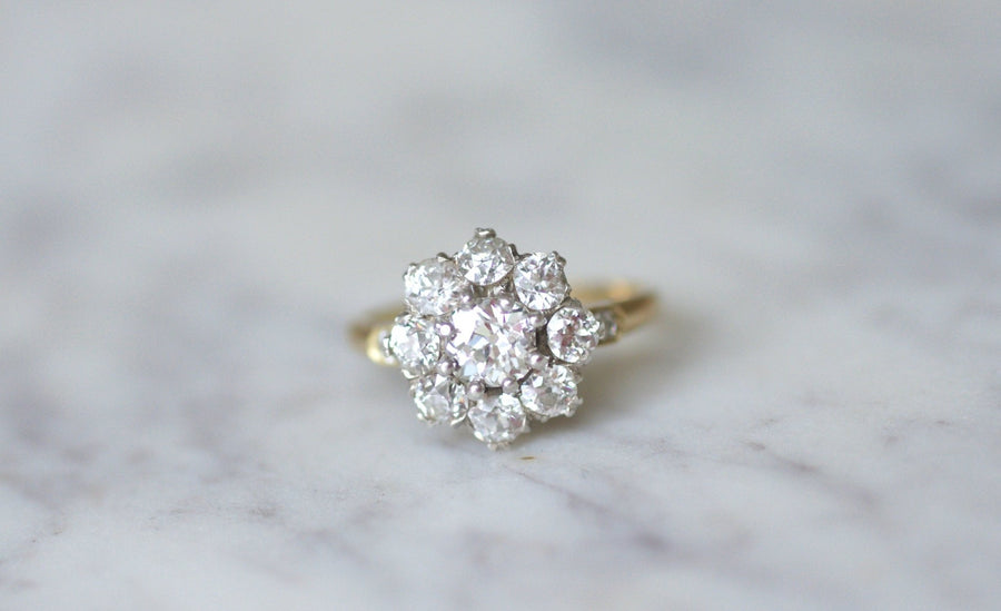 アンティーク デイジー リング ダイヤモンド 2.30Cts - ペネロペ ギャラリー