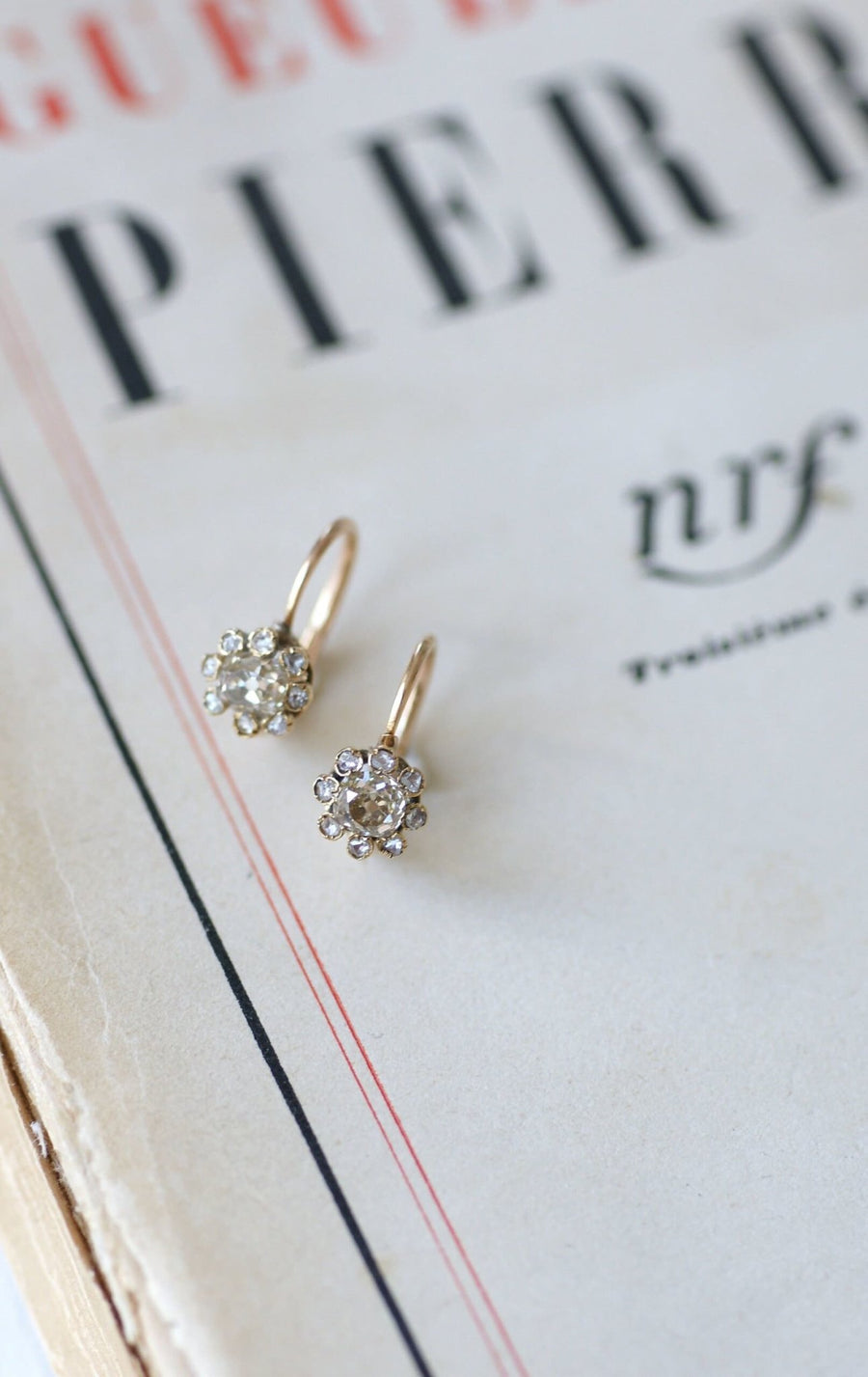 アンティーク ダイヤモンド ピアス 1.00 Ct - Galerie Pénélope