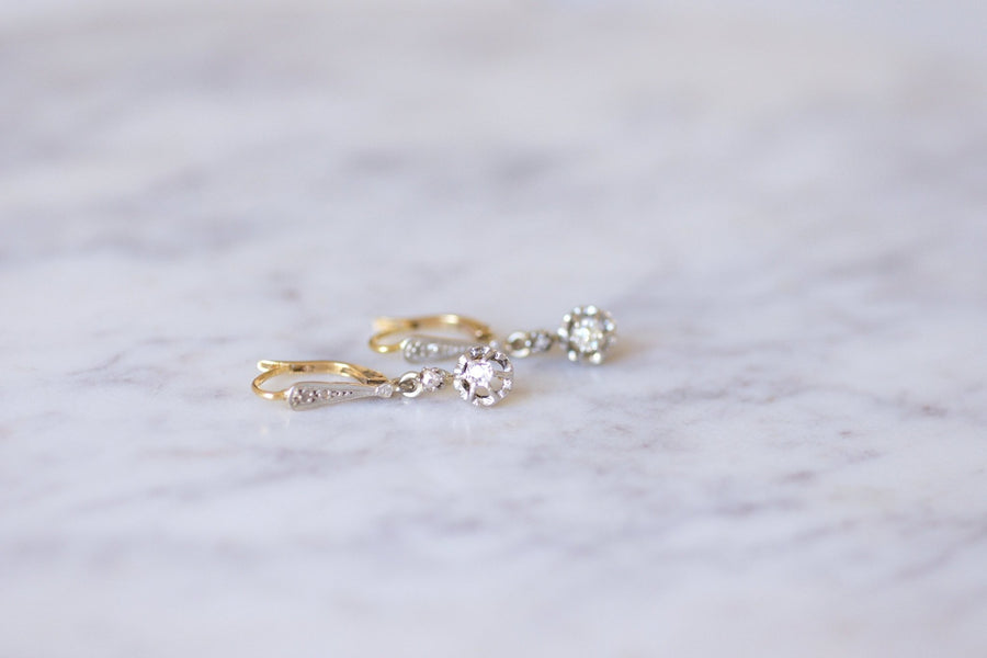 アンティークスリーパーピアス（ダイヤモンド） - Penelope Gallery