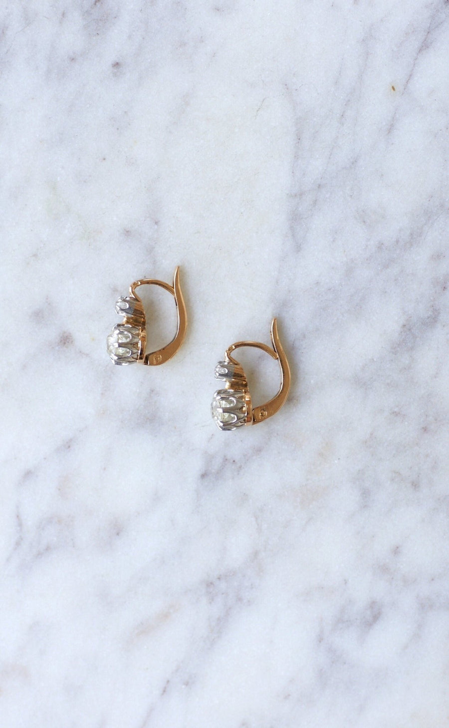 0.85カラット ダイヤモンド ピアス - Galerie Pénélope