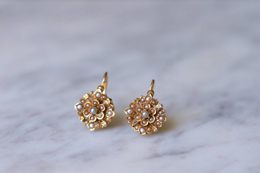 上質なパールのフラワーピアス - Galerie Pénélope