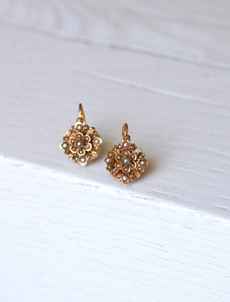 上質なパールのフラワーピアス - Galerie Pénélope
