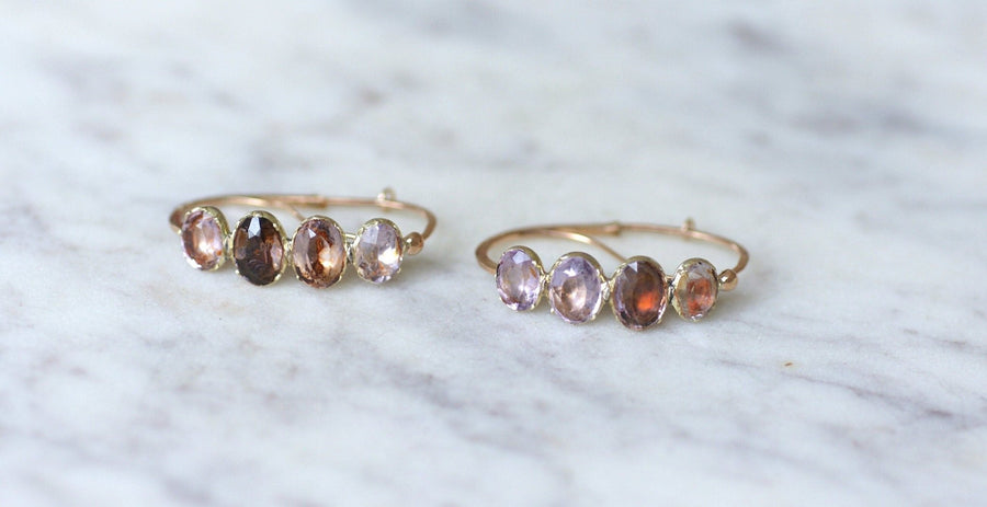 アメジスト・ピアス - Galerie Pénélope