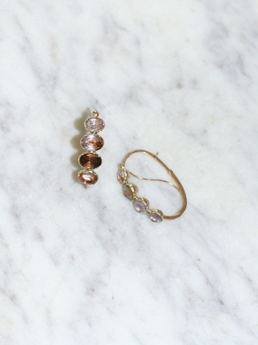 アメジスト・ピアス - Galerie Pénélope