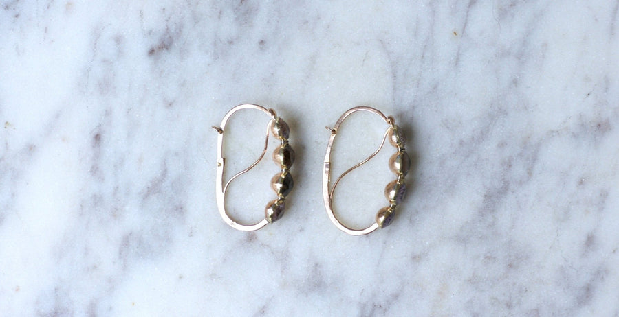 アメジスト・ピアス - Galerie Pénélope