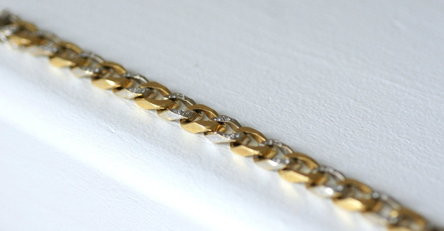 ダブルゴールドダイヤモンドブレスレット - ペネロペギャラリー