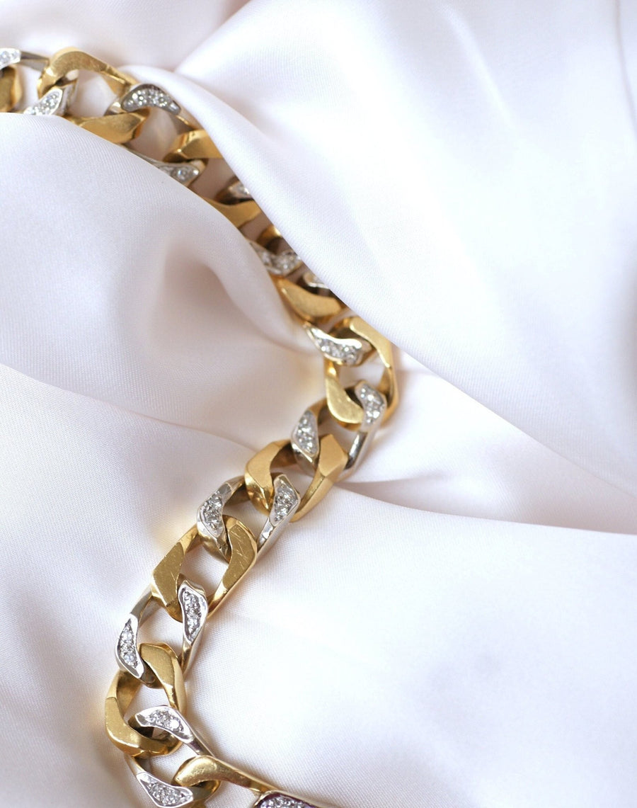 ダブルゴールドダイヤモンドブレスレット - ペネロペギャラリー