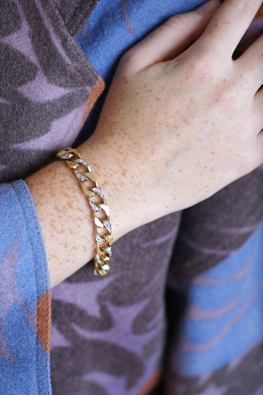 ダブルゴールドダイヤモンドブレスレット - ペネロペギャラリー