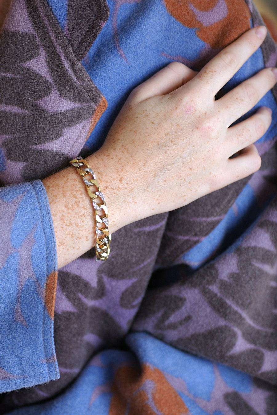 ダブルゴールドダイヤモンドブレスレット - ペネロペギャラリー