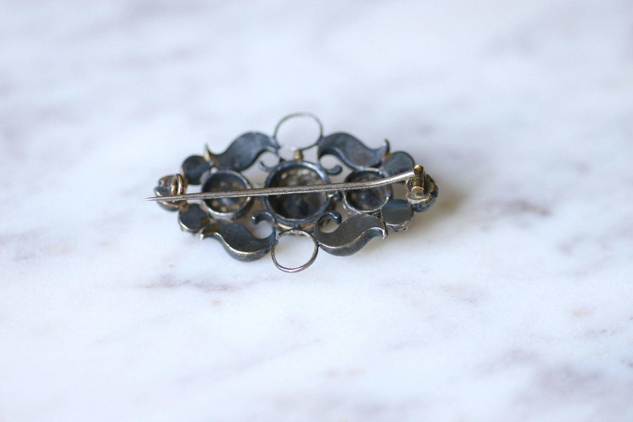 ヴィクトリア朝時代の金・銀・ダイヤモンドのブローチ - Galerie Pénélope