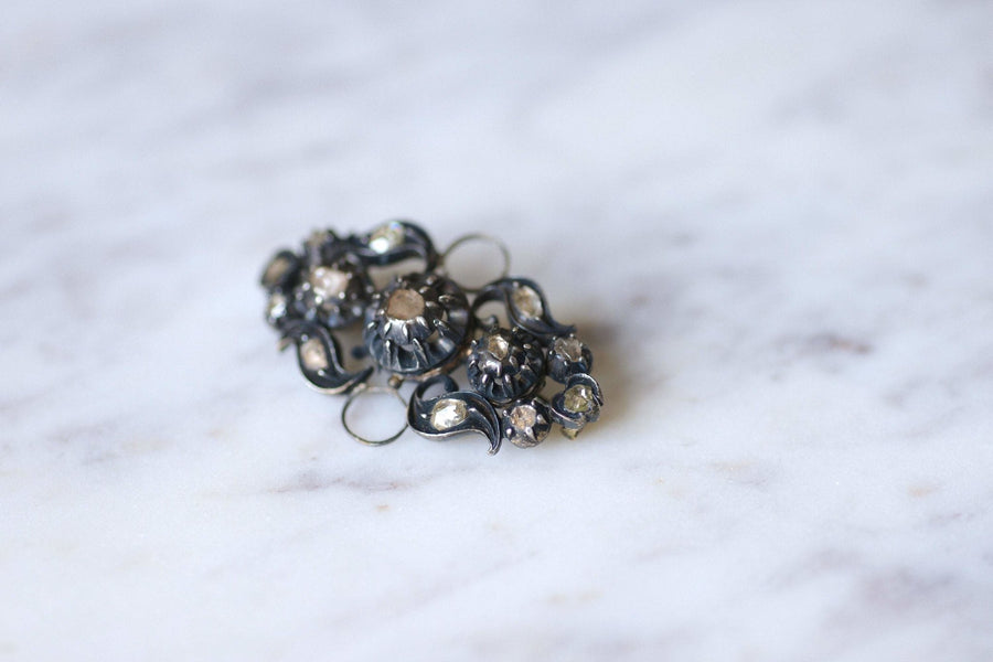 ヴィクトリア朝時代の金・銀・ダイヤモンドのブローチ - Galerie Pénélope